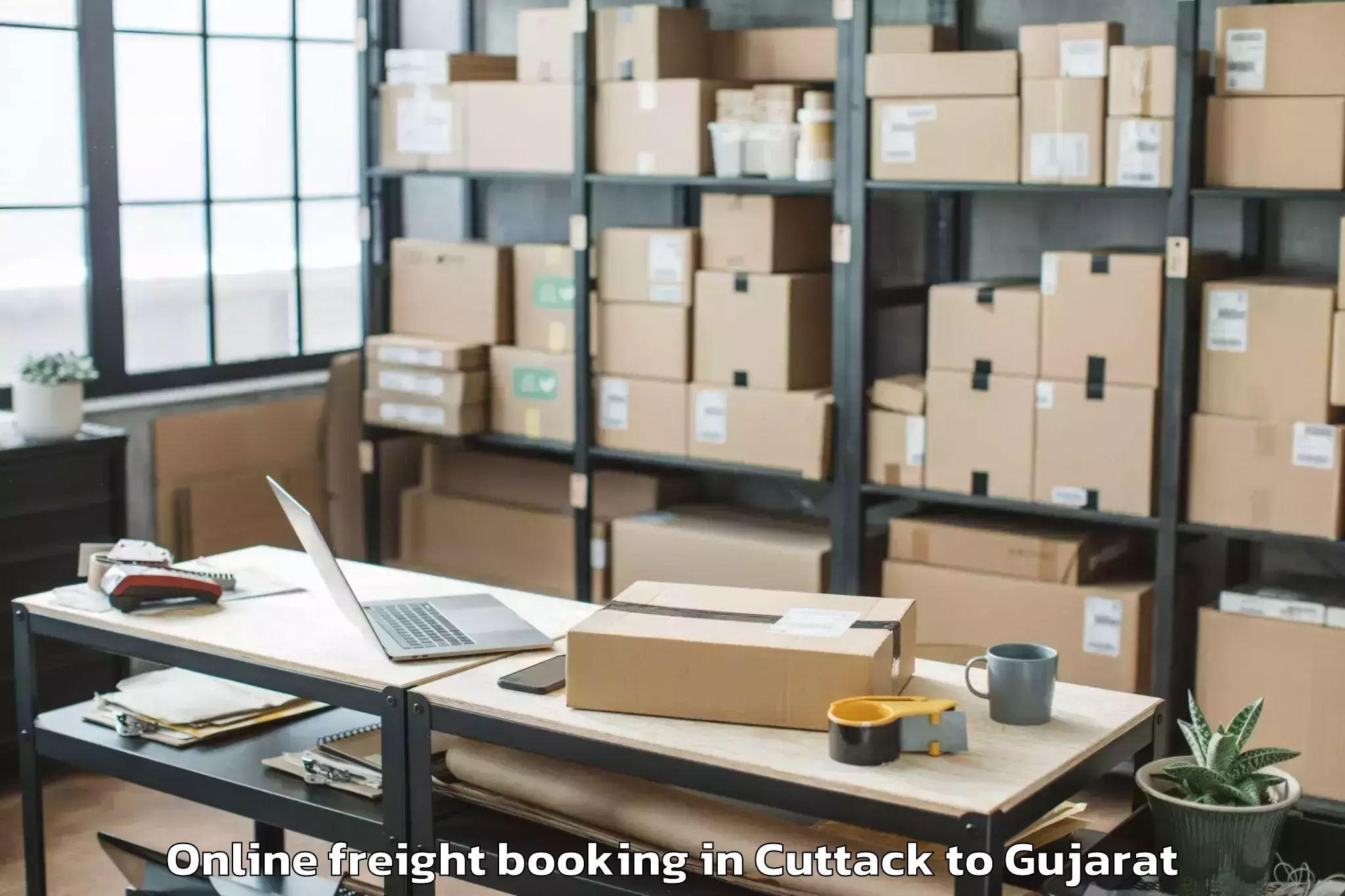 Book Cuttack to Adalaj Online Freight Booking